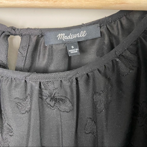 Madewell Black Butterfly Print Blouse - Picture 3 of 6